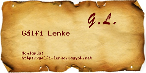 Gálfi Lenke névjegykártya